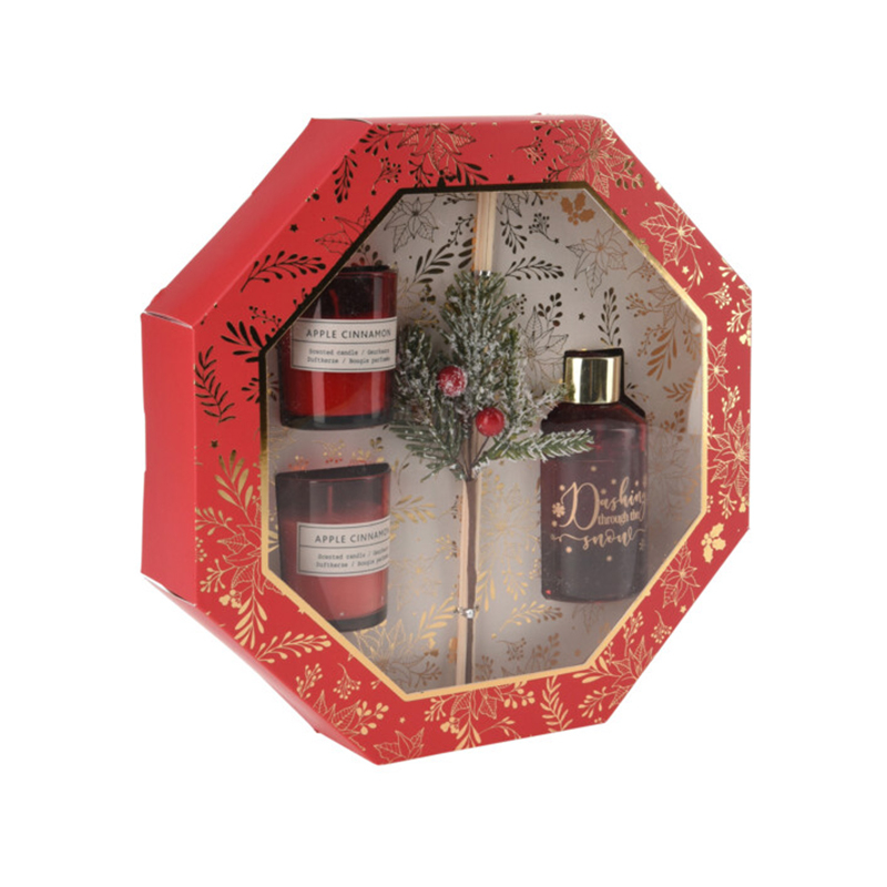 Χριστουγεννιάτικο Σετ Αρωματικών Χώρου 3τμχ K-M Apple Cinnamon ACC333080