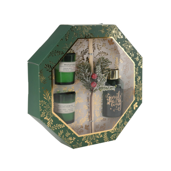 Χριστουγεννιάτικο Σετ Αρωματικών Χώρου 3τμχ K-M Mistletoe Fir ACC333080