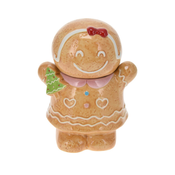 Χριστουγεννιάτικη Μπισκοτιέρα (15x12x19) K-M Gingerbread Pink AZD502680