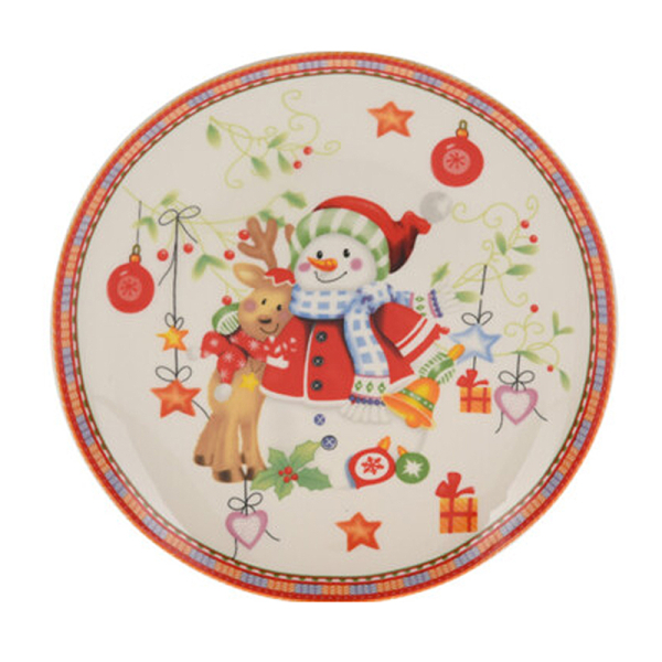 Χριστουγεννιάτικο Πιάτο Ρηχό (Φ26) K-M Snowman Q75999460