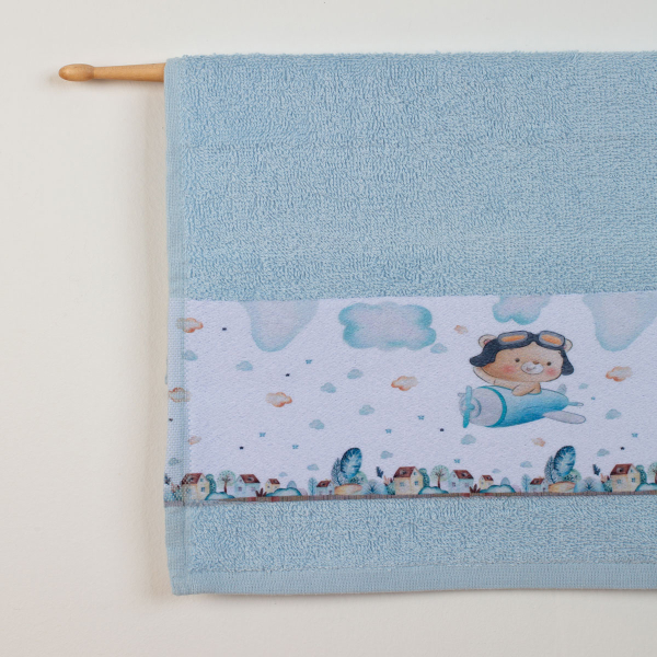 Βρεφικές Πετσέτες (Σετ 2τμχ) Dimcol Pilot 118 Σιέλ