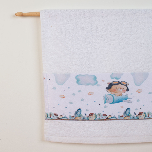 Βρεφικές Πετσέτες (Σετ 2τμχ) Dimcol Pilot 119 Λευκό