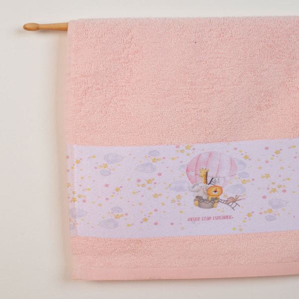 Βρεφικές Πετσέτες (Σετ 2τμχ) Dimcol Balloon 65 Ροζ