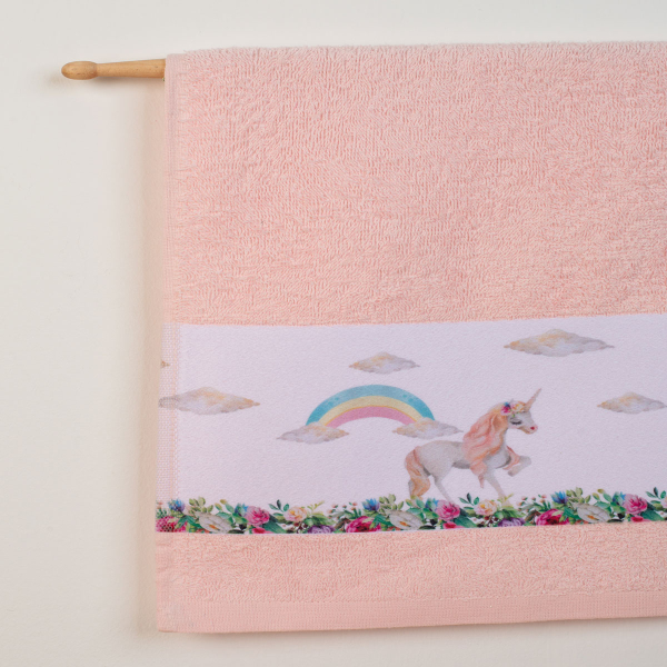 Παιδικές Πετσέτες (Σετ 2τμχ) Dimcol Unicorn 77 Ροζ