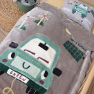 Κουβέρτα Βελουτέ Αγκαλιάς (75×100) Nef-Nef Baby Green Car