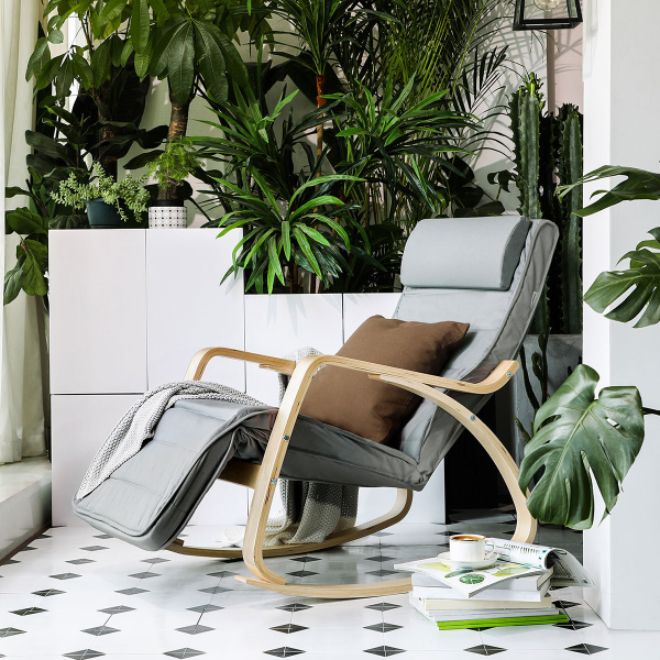 Πολυθρόνα Relax Κουνιστή (67x115x91) Songmics LYY010G01