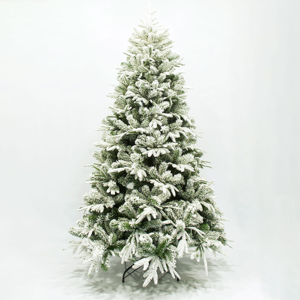 Χριστουγεννιάτικο Δέντρο Κλασικό Χιονισμένο 180εκ./681 Κλαδιά Με Μεταλλική Βάση Eurolamp 600-30044