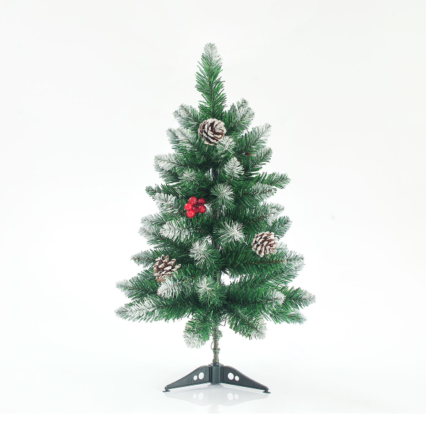 Χριστουγεννιάτικο Δέντρο Επιτραπέζιο Χιονισμένο 60εκ./70 Κλαδιά Με Πλαστική Βάση Eurolamp 600-30167