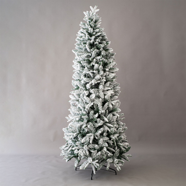 Χριστουγεννιάτικο Δέντρο Κλασικό Χιονισμένο 180εκ./709 Κλαδιά Με Μεταλλική Βάση Eurolamp 600-30077