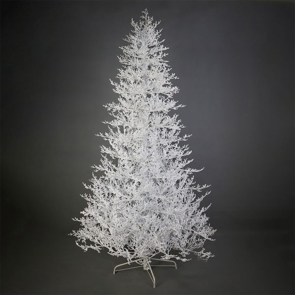 Χριστουγεννιάτικο Δέντρο Κλασικό Λευκό 180εκ./383 Κλαδιά Με Μεταλλική Βάση Eurolamp 600-30612