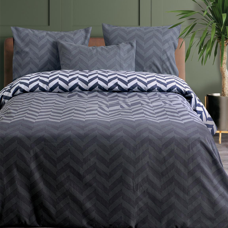 Φανελένια Σεντόνια King Size (Σετ) Makis Tselios Zic Zac Grey