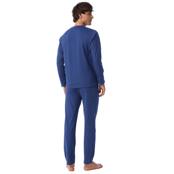 Πιτζάμα Ανδρική Χειμωνιάτικη Minerva Bull 71112-107 Raf/Blue Steel