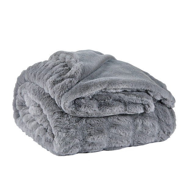 Κουβέρτα Γούνινη King Size (260x230) Kentia Stylish Lilah 24 Dark Grey