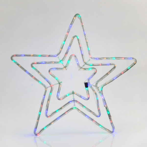 Χριστουγεννιάτικο Αστέρι Φωτοσωλήνας Με 120 Led Φωτάκια & Προγράμματα (60x60) Eurolamp 600-20224