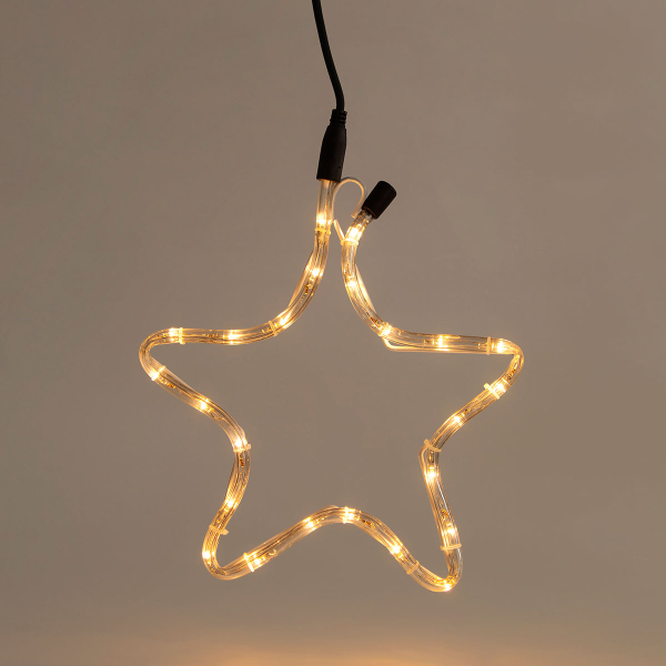 Χριστουγεννιάτικο Αστέρι Φωτοσωλήνας Με 24 Led Φωτάκια (29x32) Eurolamp 600-20003