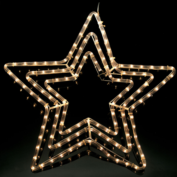 Χριστουγεννιάτικο Αστέρι Φωτοσωλήνας Με 120 Led Φωτάκια & Προγράμματα (60x60) Eurolamp 600-20006