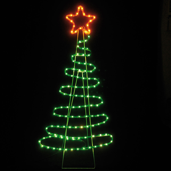 Χριστουγεννιάτικο Δέντρο Φωτοσωλήνας Με 120 Led Φωτάκια & Προγράμματα (51x112) Eurolamp 600-20013