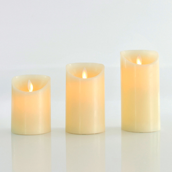 Διακοσμητικό Φωτιστικό Κερί LED (Φ7.5x12.5) Eurolamp Ivoire 147-15073