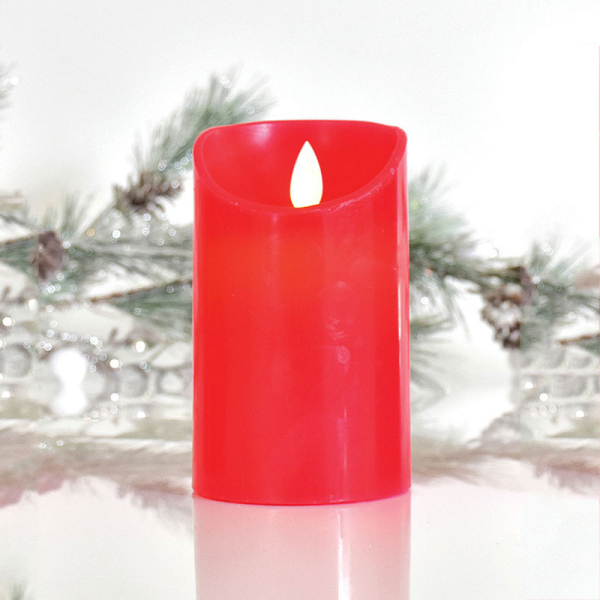 Διακοσμητικό Φωτιστικό Κερί Led (Φ7.5x12.5) Eurolamp Red 147-15092