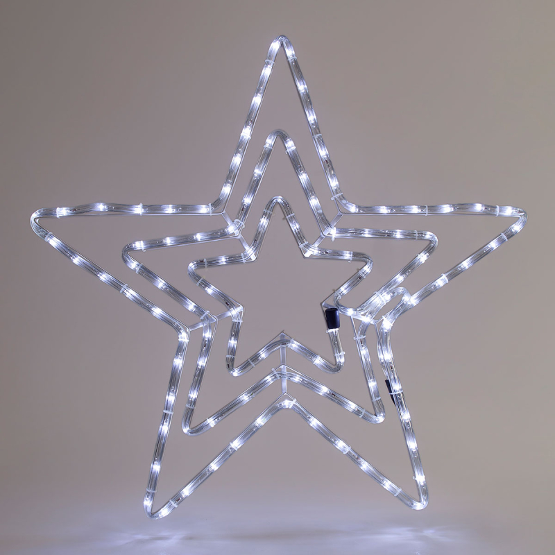 Χριστουγεννιάτικο Αστέρι Φωτοσωλήνας Με 120 Led Φωτάκια & Προγράμματα (60x60) Eurolamp 600-20220