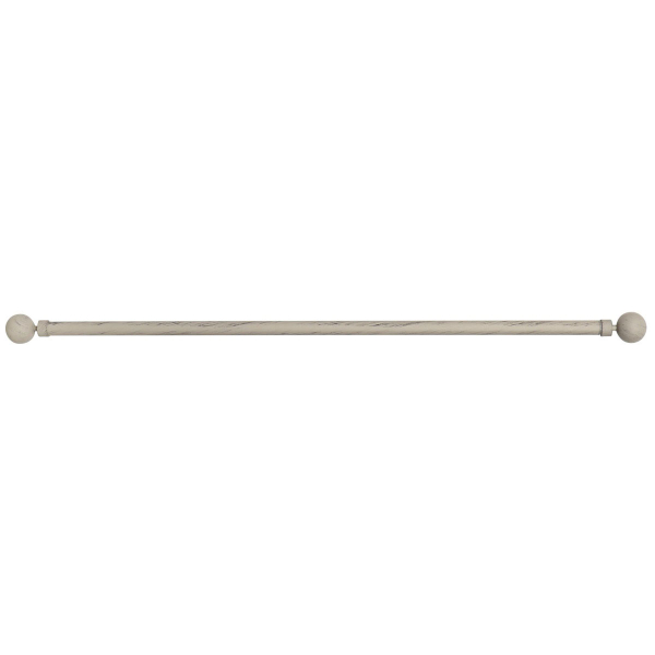 Κουρτινόξυλο Φ28mm Μονό Επεκτεινόμενο 120-210cm Με Άκρα L-N Gaia Ivory/Black 762812008