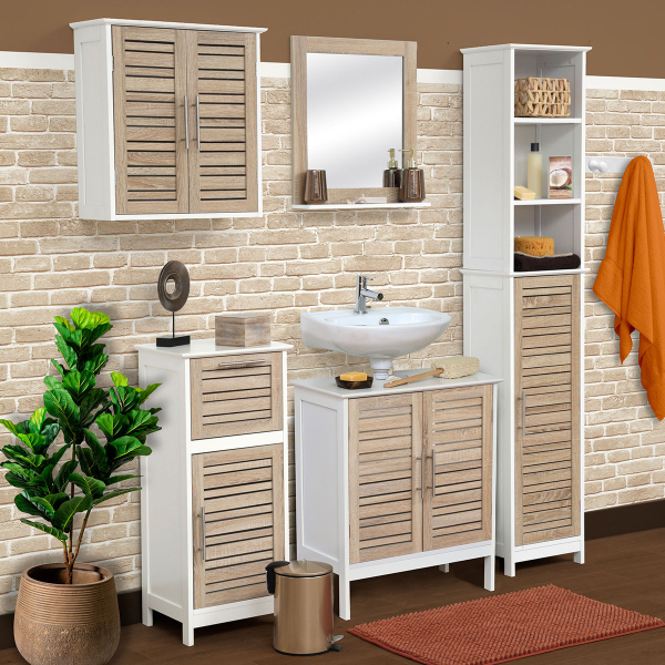 Στήλη Μπάνιου 3 Θέσεων Με Ντουλάπι (35x26x173) T-D Stockholm 9901306