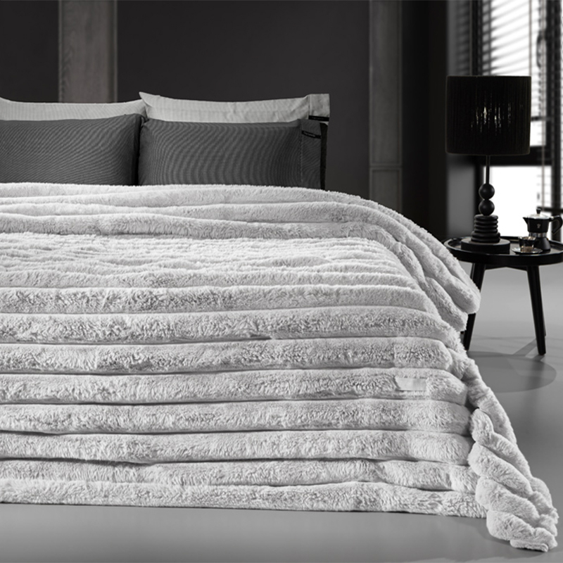 Κουβέρτα Γούνινη King Size (260x240) Guy Laroche St.Moritz Silver