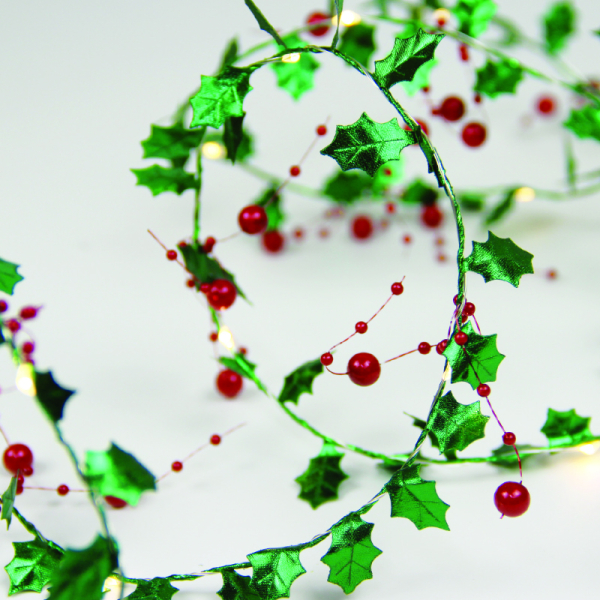 Χριστουγεννιάτικη Διακοσμητική Γιρλάντα Μπαταρίας Με 20 Led Φωτάκια Aca Mistletoe X05201121