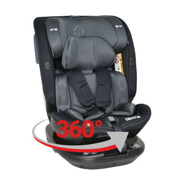 Κάθισμα Αυτοκινήτου ISOfix (0-36kg/40-150εκ. Ύψος) Bebe Stars Imola 360 i-Size Black 923-188