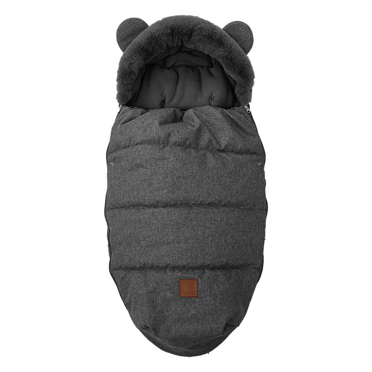 Bebe Stars Ποδόσακος Καροτσιού (90x50) Bebe Stars Luxury Velour Grey 507-186