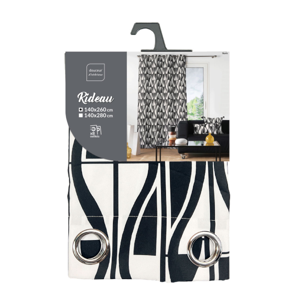 Κουρτίνα (140x260) Με Τρουκς L-C Ikaris 1611987