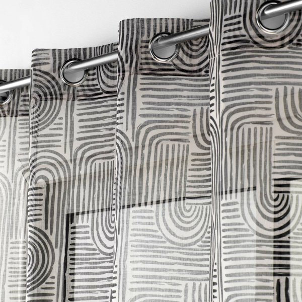 Κουρτίνα (140x280) Με Τρουκς L-C Pandore Noir 1627458