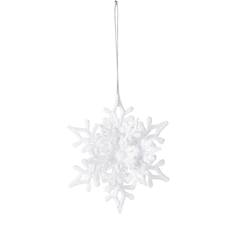 Χριστουγεννιάτικα Στολίδια (Σετ 2τμχ) K-M Snowflke White CAA222120