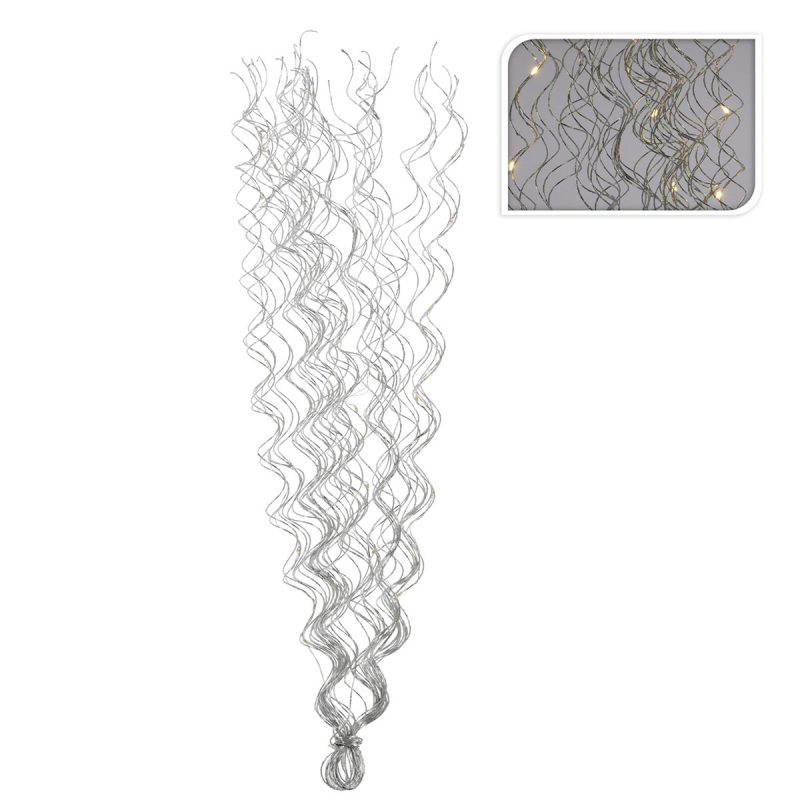 Χριστουγεννιάτικο Διακοσμητικό Κλαδί Με Led (10x5x55) K-M Silver AMZ103030