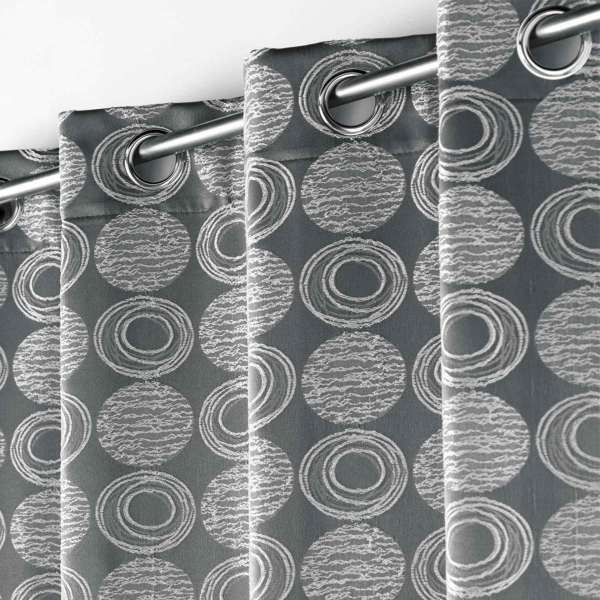 Κουρτίνα (140x280) Με Τρουκς L-C Caelia Gris 1612097