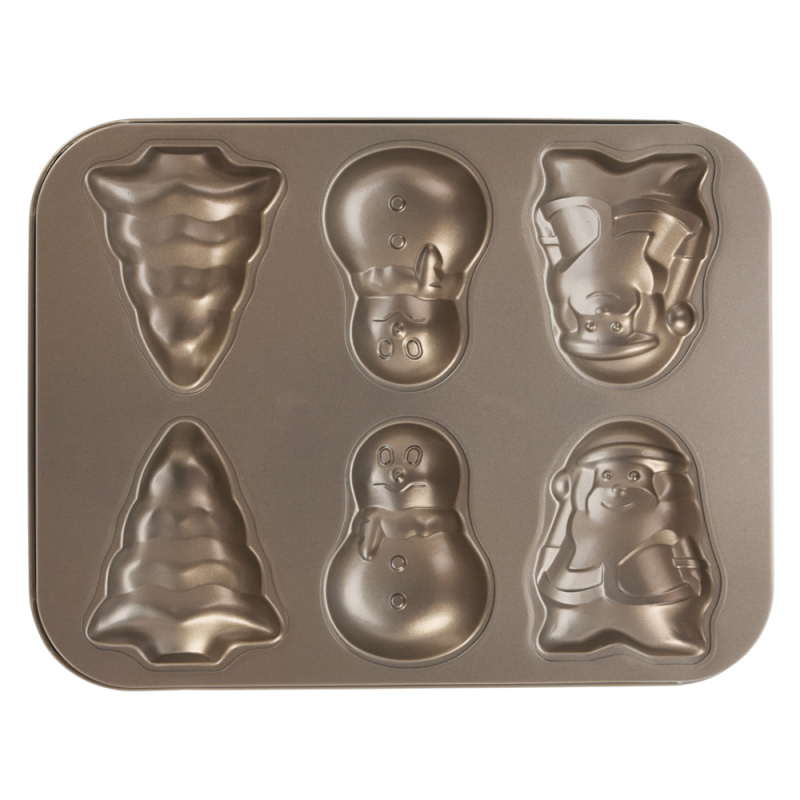 Χριστουγεννιάτικη Φόρμα Για 6 Κεκάκια (35.5x27x2.5) K-M 170113110