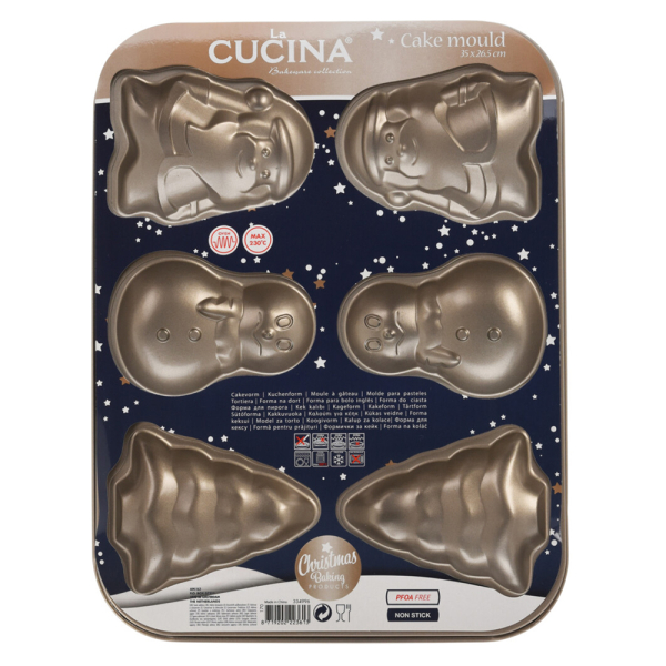 Χριστουγεννιάτικη Φόρμα Για 6 Κεκάκια (35.5x27x2.5) K-M 170113110