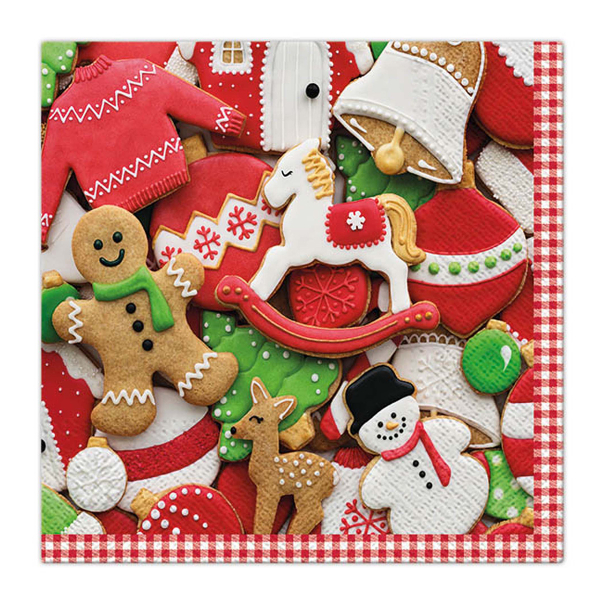 Χριστουγεννιάτικες Χαρτοπετσέτες Σετ 20τμχ (33x33) L-C Gingerbread Clothes 6SNL525