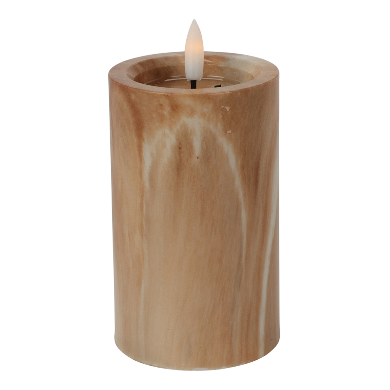 Διακοσμητικό Φωτιστικό Κερί Led Κ-Μ Brown AX5435920