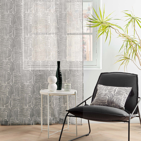 Κουρτίνα (140x240) Με Τρουκς L-C Pandore Noir 1627436