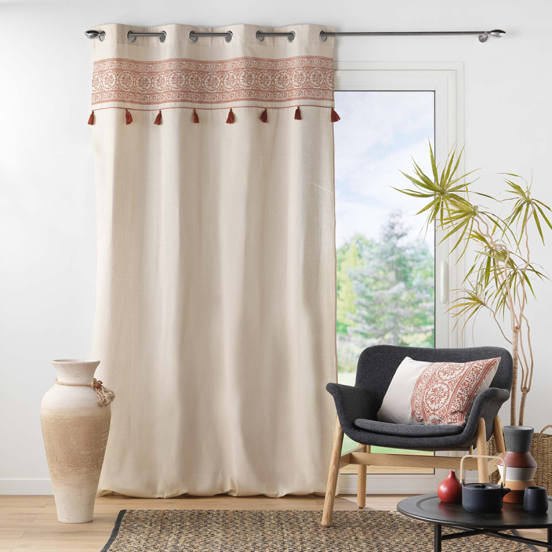 Κουρτίνα (140x240) Με Τρουκς L-C Isalina Terracotta 1612012