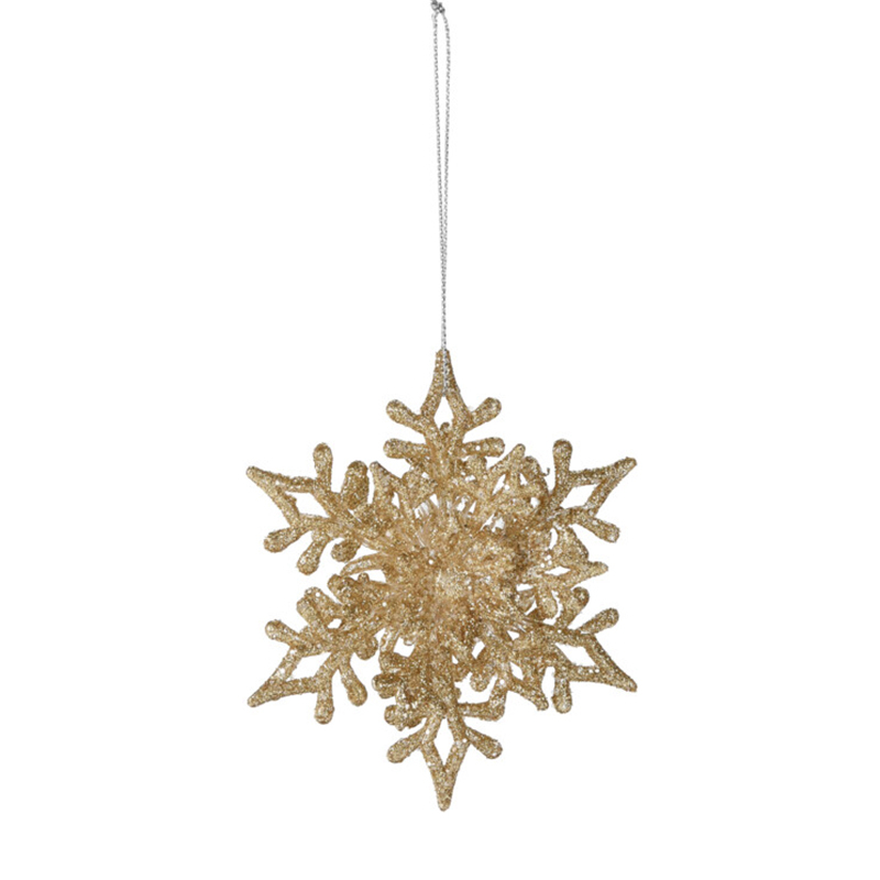 Χριστουγεννιάτικα Στολίδια (Σετ 2τμχ) K-M Snowflke Gold CAA222100