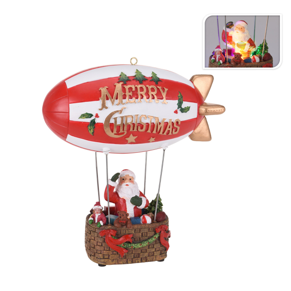 Χριστουγεννιάτικο Κρεμαστό Διακοσμητικό Με Led & Κίνηση (23x11x26) K-M Zeppelin ACD003560