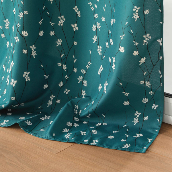 Κουρτίνα (140x260) Με Τρουκς L-C Sakura Emeraude 1612001