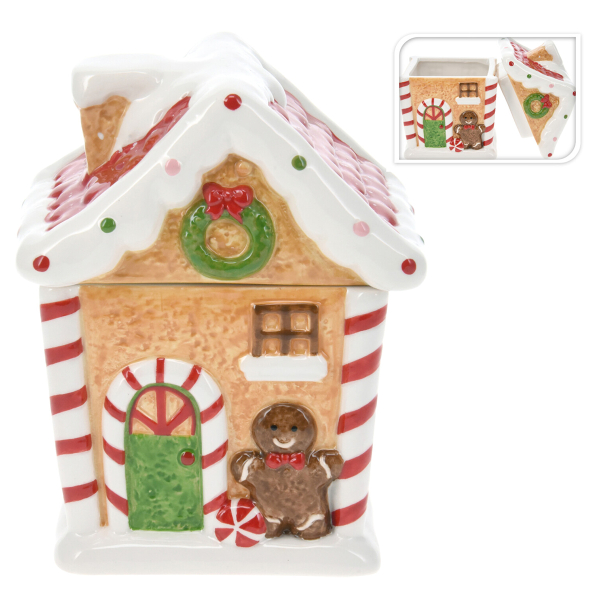 Χριστουγεννιάτικη Μπισκοτιέρα (15.7x14x18.5) K-M Gingerbread House AZD502700