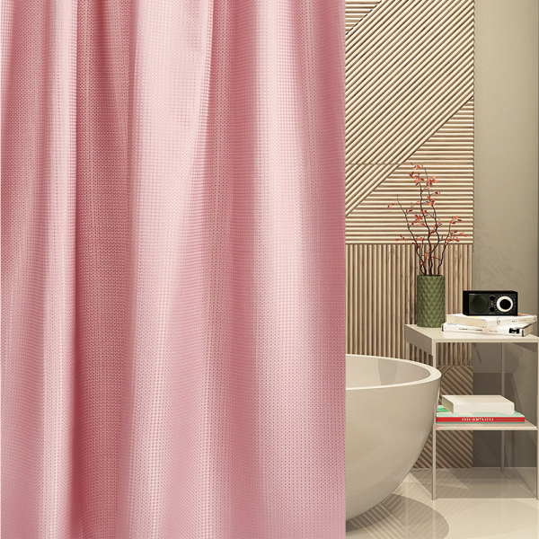 Κουρτίνα Μπάνιου (180x200) Με Κρίκους Whitegg KM5-1 Pink
