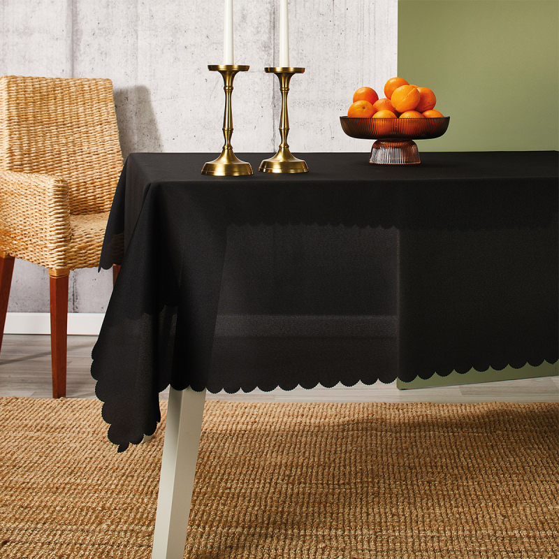 Αλέκιαστο Τραπεζομάντηλο (140x220) Whitegg Z135-5 Black