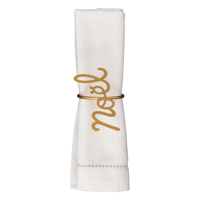 Χριστουγεννιάτικοι Κρίκοι Πετσέτας Φαγητού (Σετ 2τμχ) A-S Noel Metal 183383