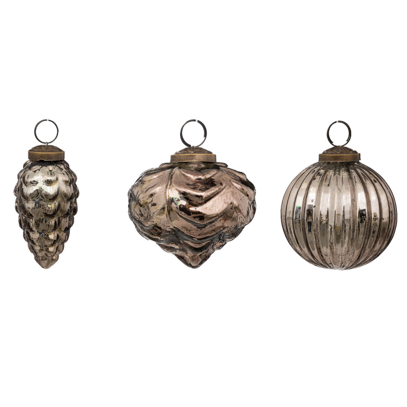 Χριστουγεννιάτικες Μπάλες (Σετ 3τμχ) A-S Shapes Brown 192360