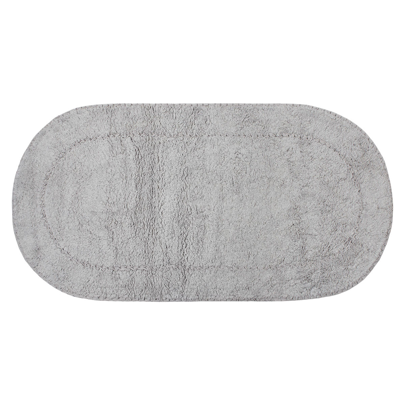 Πατάκι Μπάνιου Οβάλ (65x130) Silk Fashion Rococo L.Grey